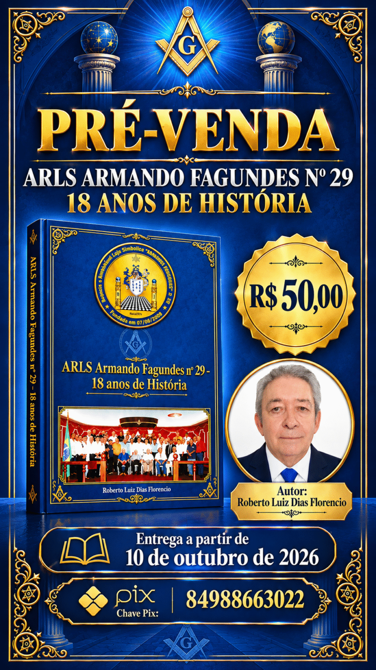 PRÉ-VENDA: A.R.L.S ARMANDO FAGUNDES Nº 29 – 18 ANOS DE HISTÓRIA